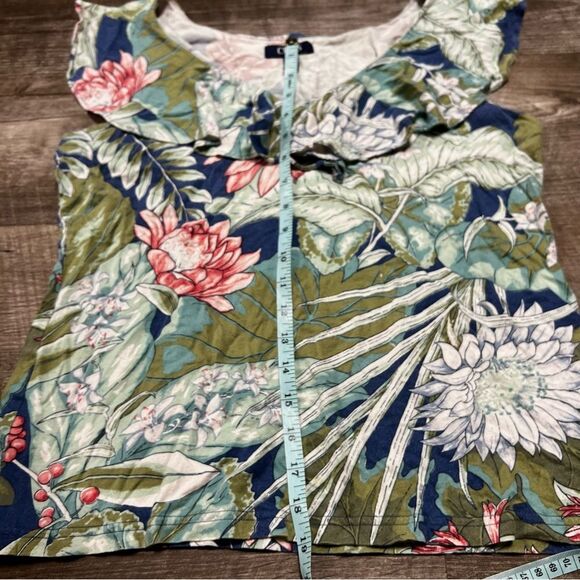 Chaps Tropical Print Tank Top Size Large - Picture 7 of 7